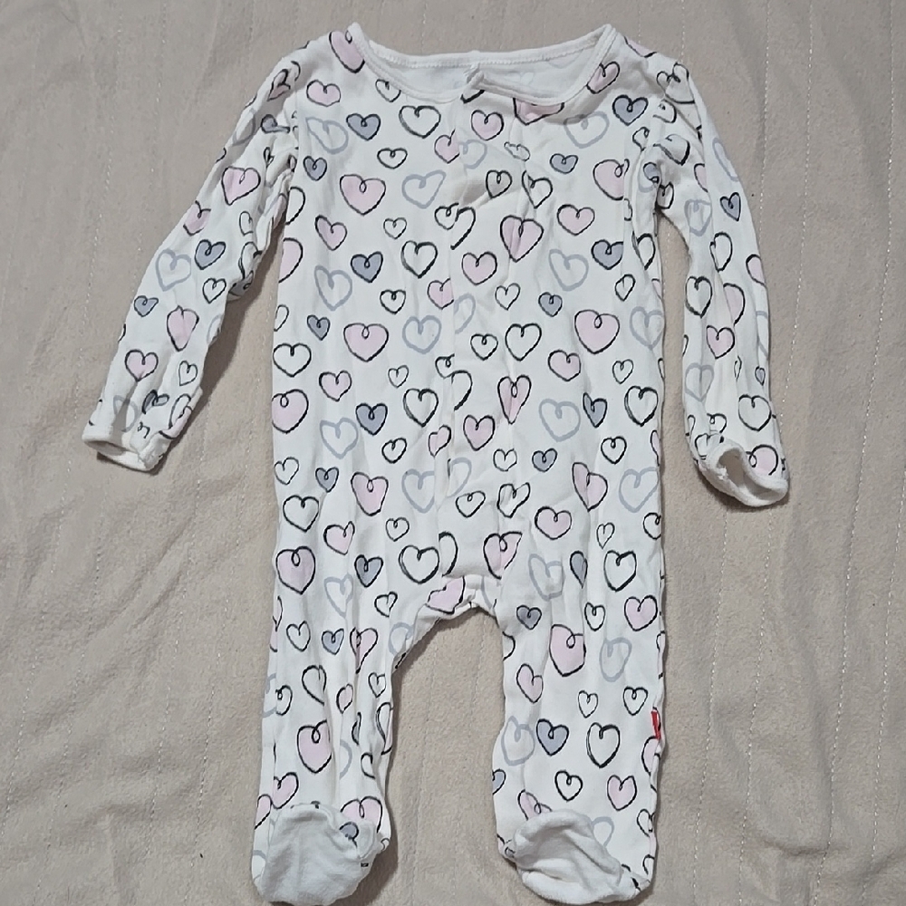 Heart Patterned Kids One Piece